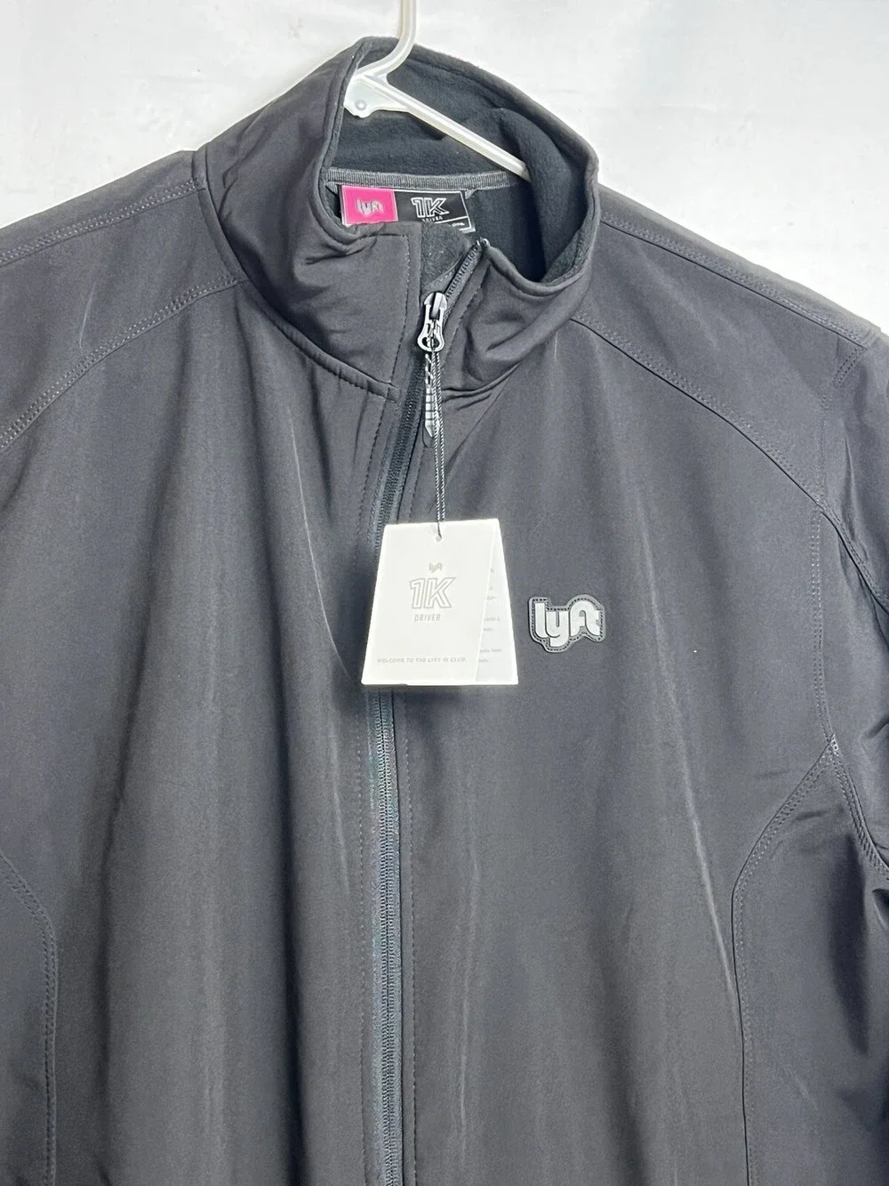 Lyft 1K Rides Men 2XL Softshell DriverJacket Fleece Lined Black Limited Edition